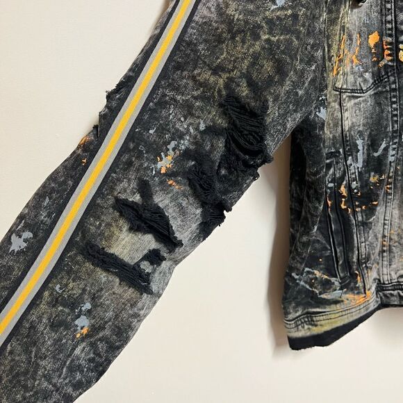 NWOT Jordan Craig mens striped sean sparta university gold stripe jacket Sz XL - Picture 6 of 10